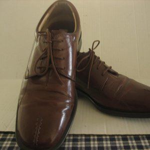 Stanley Blacker Men's Oxfords 10.5 M Brown Square Split Toe Leather Lace Up